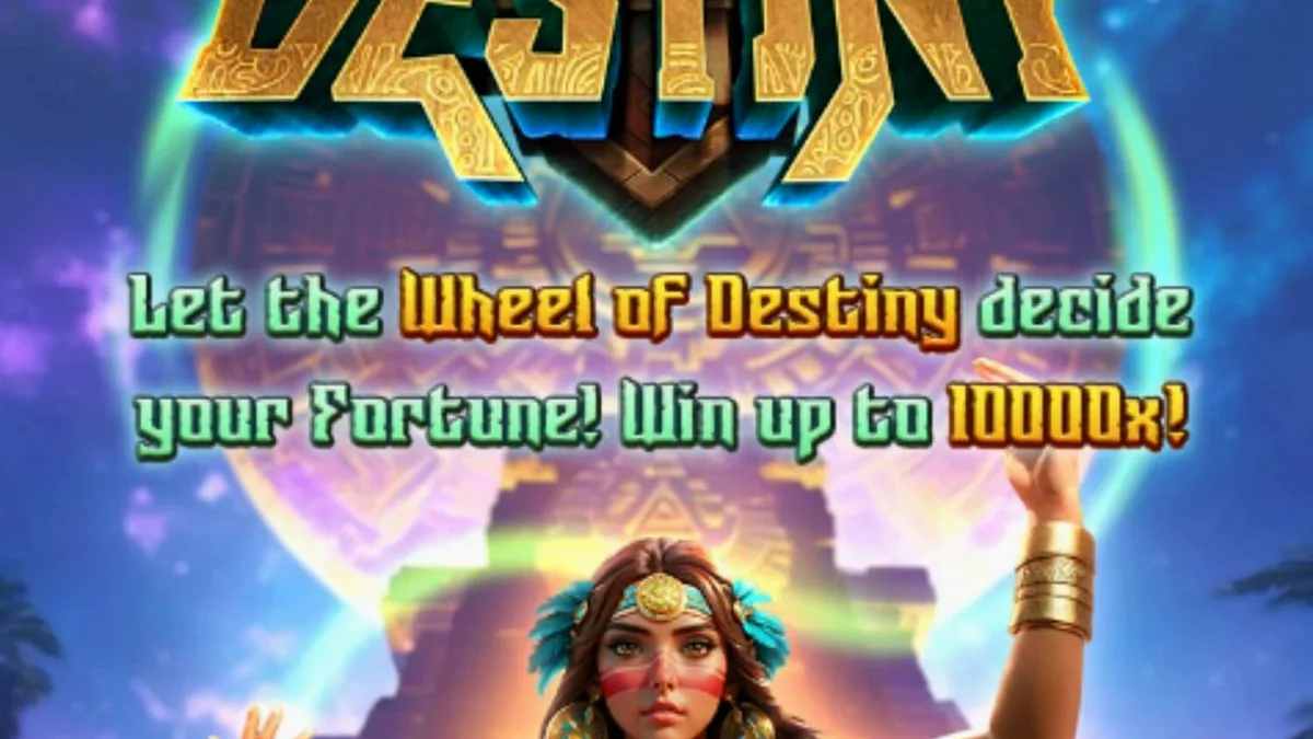 Tampilan visual slot Mayan Destiny dengan latar belakang kuil kuno dan hutan tropis.