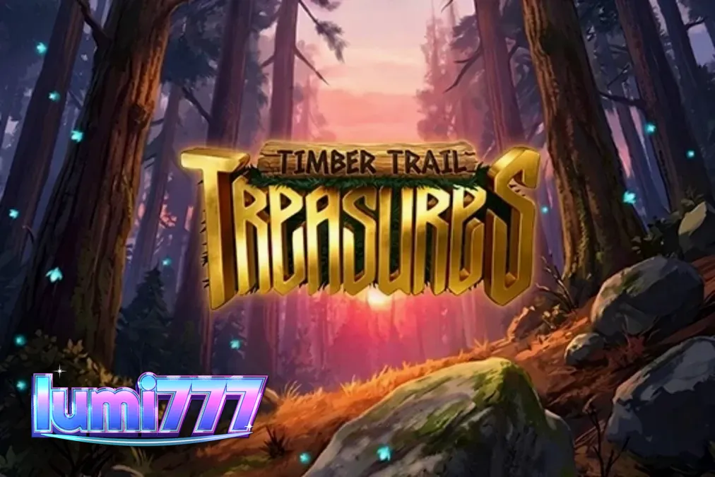 Tampilan visual hutan mistis dan simbol hewan dalam slot Timber Trail Treasures